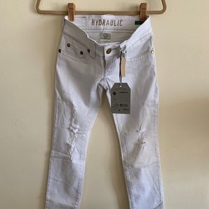 NWT Hydraulic Skinny Destroyed Size 0 Low Rise